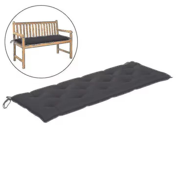 ZVD Garden Bench Cushion Anthracite 150x50x7 Cm Fabric - 1