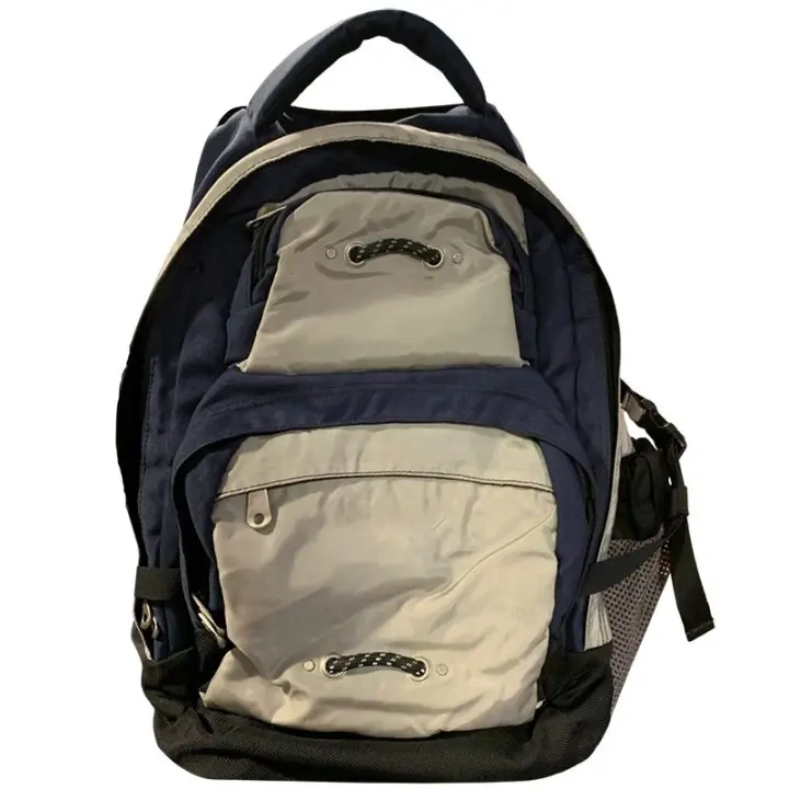 Mochila de viaje de alta capacidad Unisex, bolso escolar de nailon azul Y2k, informal, para senderismo, novedad de 2024 - 1