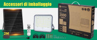 Aigostar - Foco proyector LED solar con mando a distancia,4000mAH,gran panel solar y batería de gran capacidad,regulable 3000/4000/6500K,IP66,cable 2m,Luz solar para exterior y jardín,patios. - details 11
