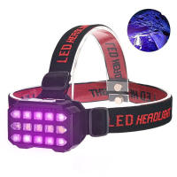 Linterna Frontal LED De Alta Potencia 10*UV +5*P40 Para Camping Pesca Caza De Escorpiones Doble Uso Con Batería De Litio Impermeable - details 0