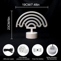 Luz LED de neón Arcoíris para Colgar en la pared, Luz Nocturna, decoración del Hogar, watería USB, modelo de Doble use - details 0