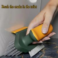 Cepillo De Limpieza 2 En 1 Para Paredes Y Piso Durable Plástico Diseño Portátil Para Baño Cocina Sala De Estar - details 0