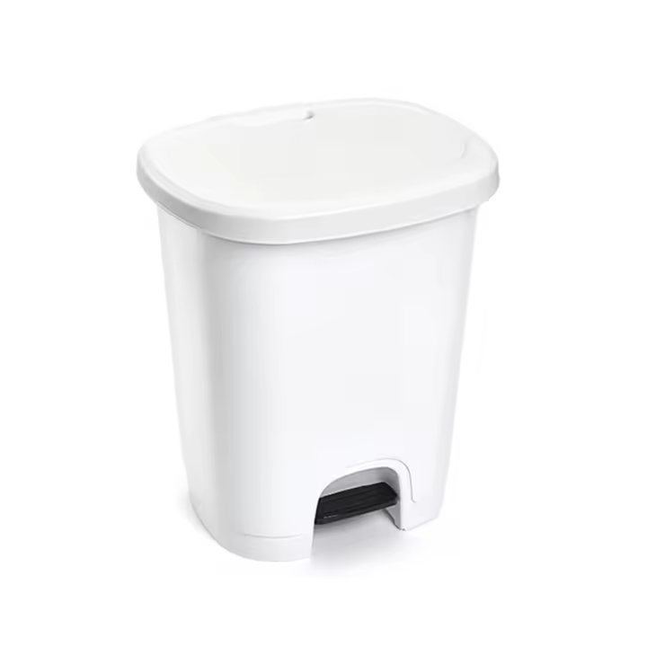 CUBO PEDAL 27 LITROS BLANCO PLASTICFORTE - 1