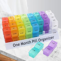Organizador Diario De Pastillas Grande Para 30 Días 2 Tiempos Almacenamiento De Medicamentos Vitaminas Aceites De Pescado - details 0