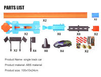 Juego De Carriles Para Coches De Eje Para Niños Tracks De Carreras DIY Educativo Y Interactivo Juguete Para Niños De Plástico ABS Sin Batería - details 8