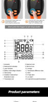 Termómetro Infrarrojo No Contacto IR05A -50°C~1600°C Con Probing De Tipo K Medidor De Alta Temperatura Láser Ajustable Emisividad - details 8