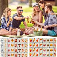 Juego De Partido De Escape Al Lado Del Mar Con 65 Bloques De Mahjong Estilo Cartoon Con Patrón De Alimentos Para Mascotas Y Bolsa Juego Interesante Para Fiestas Y Picnics - details 4