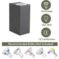 Lámpara De Pared LED Impermeable Para Exterior Base De Aluminio GU10 Para Jardín Y Porche Iluminación Contemporánea AC86-265V - details 1
