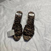 2025 ZA Verano Nuevo Leopardo Lazo Boca de Pez Sandalias de tacón alto con puntera agujereada Sandalias exteriores de una correa - details 1