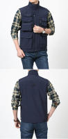 Chaleco Casual FGKKS 2024 Para Hombres De Color Sólido Con Multiple Bolsillos Corte Ajustado Calidad Superior Streetwear Vest Para Verano - details 5