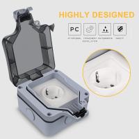 Toma de Corrientes para IP66, Toma de Corrientes para IP66, Toma de Corrientes para Exterior con contacto protector weatherproof saliente, Toma de Corrientes para Exterior para Cocina, Garaje, swimming pool, jardín - details 0