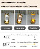 Lámpara De Mesa LED De Cristal Recargable Táctil Para Decoración De Habitación Y Escritorio Lámpara Nocturna Para Dormitorio Y Restaurante - details 7