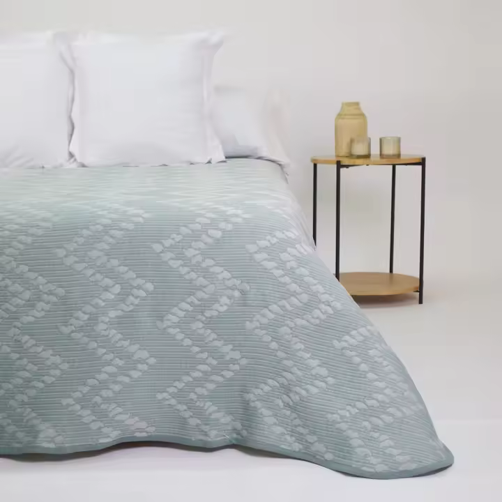 10XDIEZ Colcha jrd 1359 jade - Decorativas y acoges para dormitorio - 1