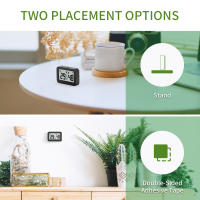 Sensor De Temperatura Y Humedad Digital LCD 2pcs Medidor Para Interior De La Casa Termómetro Y Higrómetro Estilo De Soporte Para Pared Y Suelo - details 4