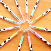 Esto Es Un Set De 12 Bolígrafos De Gel Coloridos Diamante Neutrales Kawaii Cow Para Escuela Y Oficina Regalos Para Amigos Y Estudiantes Suministros Escolares - details 7