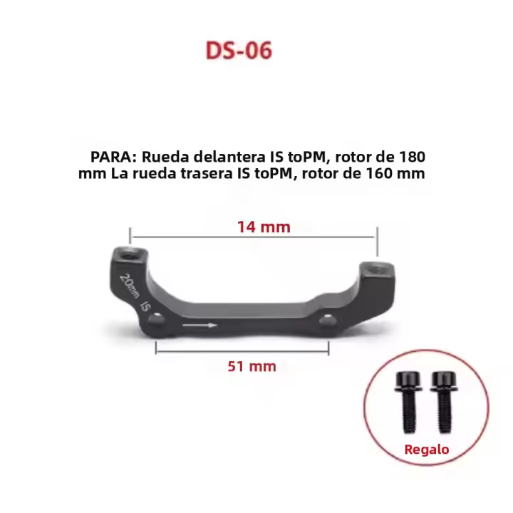 Adaptador De Montaje De Rotor De Freno Disco Para Bicicleta MTB Ultraligero IS PM a B a PM a Compatible Con Tamaños 140 160 180 203mm - 1
