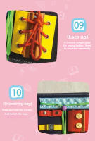 Libro Cognitivo Para Bebés 1PCS Bolsa De Lona Con Juego De Educar a Niños De 1 a 3 Años Montessori Manualidad De Cierre De Cremallera Y Puzle - details 10