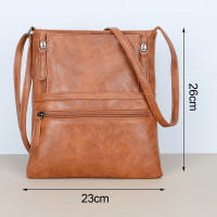 Bolso Bandolera Vintage De Cuero Suave PU Color Sólido Con Múltiples Bolsillos Para Mujer Ideal Para Viajes Diarios Y Uso Diario - details 3