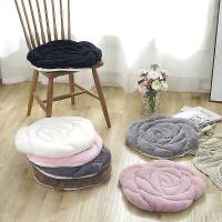 DWW-(blanc)45x45cm Coussin rond de coussin de chaise d'tudiant en peluche paissi - details 0