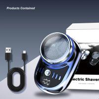 Mini Afeitadora Eléctrica USB Recargable Peluca De Viaje Portátil Con Pantalla Digital Afeitadora De Barba Desmontable Material Plástico Tamaño Compacto Para Hombres - details 15