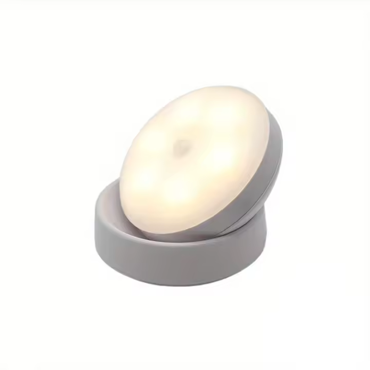 Lámpara De Pared LED Con Sensor De Movimiento Y Recarga 360° Rotación Para Armario Iluminación De Cama Protección Ocular Luz Nocturna Redonda - 1