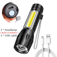 Linterna Portátil Mini Q5+COB Con Luz Fuerte Recargable USB Modos 3 Linterna De Camping Al Aire Libre Antigolpes Y Impermeable - details 0