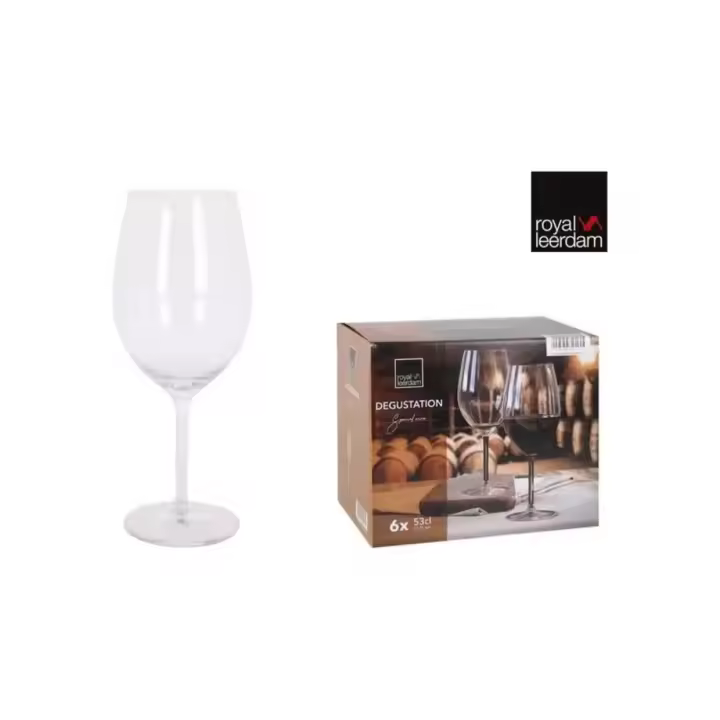 JUEGO DE  6 COPAS VINO CRISTAL 25-59cl DEGUSTATION ROYAL LEERDAM ORIGINAL - 1