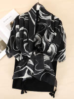 Bufanda De Pashmina Suave Estampada Con Borlas Florales Daisy Para Mujer Moda Elegante Abrigo Versátil Para Todas Las Estaciones - details 13
