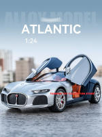 Modelo De Coche De Aleación Bugadi Atlantic 1:24 Con Sonido Y Luz Vehículos Decorativos Juguetes Para Niños Regalo Metal - details 0