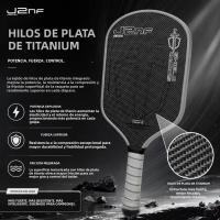 Pala De Pickleball SWORD & SHIELD-J2NF Con Superficie Tejida De Titanio Y Núcleo De Célula De Miel 16mm Para Mejor Rendimiento De Juego - details 2