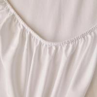 Sábana Ajustable De Algodón 100% En Color Sólido Antideslizante Duradera Para Cama Doble Reina Rey Tamaños 120/150/220cm - details 9