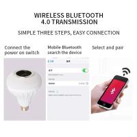 Bombilla LED RGB Blanca Con Control Remoto IR Y Altavoz Bluetooth Para Cambio De Color Ideal Para Fiestas En Casa E27 E26 85-265V - details 2