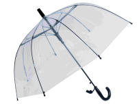 J.S ONDO Paraguas Infantil Transparente, paragua liso sin dibujo,Largo 50 cm Alto Material Plástico Estructura de Fibra 8 Varillas 68 cm Ancho con forma de cúpula con silbato - details 1