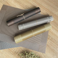 Mantelera Tejida Elegante Para Mesa De Comedor Lavable Y Duradera De PVC Forma Rectangular Decoración De Mesa - details 2