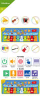 Coolplay Alfombra Tecladista Musical Para Niños Con 8 Sonidos De Animales Alfombra De Baile Educativa Para Bebés Material De Tela Adecuada Para Edades 3-6 Años Y 6-12 Años - details 16