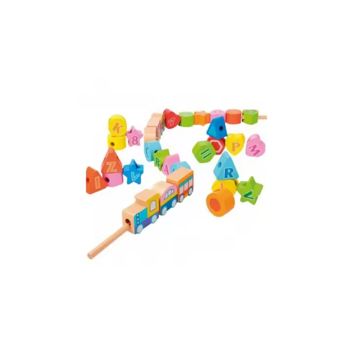 JUEGO MADERA PARA ENHEBRAR PIEZAS INFANTIL - 1