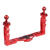 PULUZ Soporte De Aluminio Para Underwater Con Manillas Doble Para Cámara De Diversión Montaje Para Luz De Video Y Cámara De Inmersión - details 5