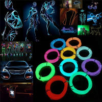 Cable De Hilo EL Glowing LED Para Fiestas Navidad Danza DIY Costumbres Ropa Decoración De Coche Luz Flexible Prenda - details 2