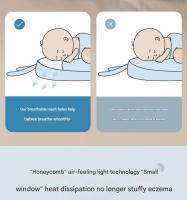Frijol Azul almohada de escape de terciopelo Bebe inclinado a dormir Bebe Avión Cabeza para prevenir vómitos - details 2