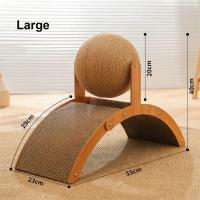 Juguete De Agarre Para Gatos De Madera Resistentes Al Desgaste Con Tablero De Rasguño Sisal Bola De Juguete Para Uñas De Gatos - details 7