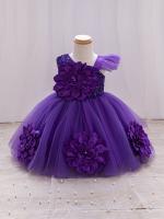Vestido De Princesa Para Niñas Sin Mangas Vestido De Boda De Malla Con Mariposa Tridimensional Vestido De Cumpleaños Y Fiesta De Carnaval Para Niñas De 1-5 Años - details 20
