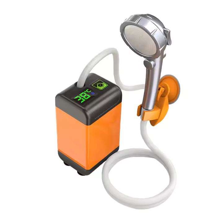 Ducha de Alta Presión Outdoor - Batería Recargable 7800mAh, ABS Resistente, 3 Puestos, para Camping, Playas y Aventuras - 1
