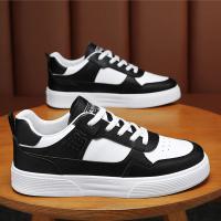 Zapatos Casuales Para Hombre En Cuero Blanco Ligeros Y Transpirables Con Plataforma Zapatillas De Patinaje Deportivas De Verano Y Otoño - details 4
