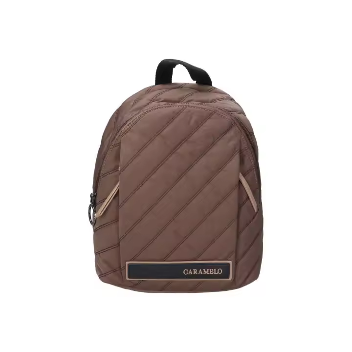 CARAMELO | Mochila Caramelo para Mujer – Mochila Casual en Color Marrón – Mochila con Cremallera – Varios Compartimentos – Espaciosa – Tendencia – Moda – Cómoda – Modelo 50524.2 - 1