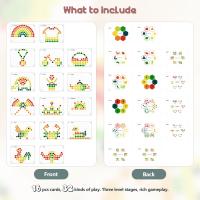 Tablero De Dibujo Arcoíris Montessori Juguete Educativo De Aprendizaje Por Color Para Niños De 1 a 3 Años Juego De Madera - details 2