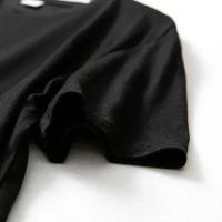 Camiseta De Algodón HX Para Hombres Con Bolsillo Y Dedos Doblados En El Medio Para El Verano Camiseta Casual De Gato Y Vaca - details 10