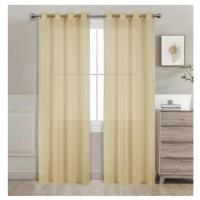 Cortina visillo liso 140x260cm.Decorar para el hogar, sala de estar y dormitorio, estilo americano, 100% poliester.1 panel.Ref：7912 - details 10