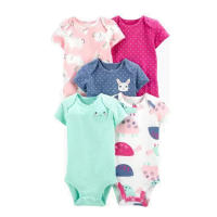 Ropa para niños, novedad de verano, mono triangular de manga corta para bebés, ropa para gatear, mono de bebé de cinco piezas - details 12