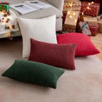 Fundas De Cojines Navideñas Rojas Fundas De Cojines Decorativas De Terciopelo Suave Fundas De Cojines Lumbar Para El Hogar Estilo Navideño - details 2