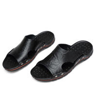 MAEDEF Sandalias De Hombre Para Verano 2024 Cuero PU Suave Y Ligeras Zapatillas De Playa Comodidad Alta Estilo Casual Con Decoración Metálica - details 3